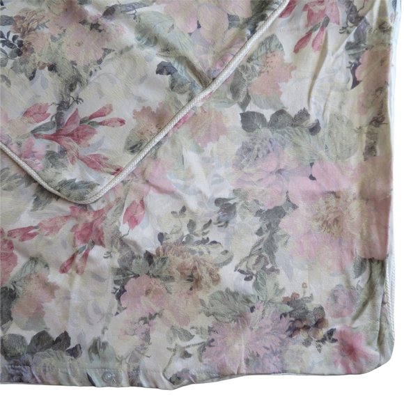 Vintage Custom-Made Twin Duvet Sham Set Pink Floral Tapestry Mid Century Modern - Picture 4 of 8